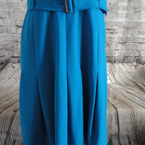 Saks Fifth Avenue Black Label Teal Ruffle Midi Dress - Picture 5 of 8